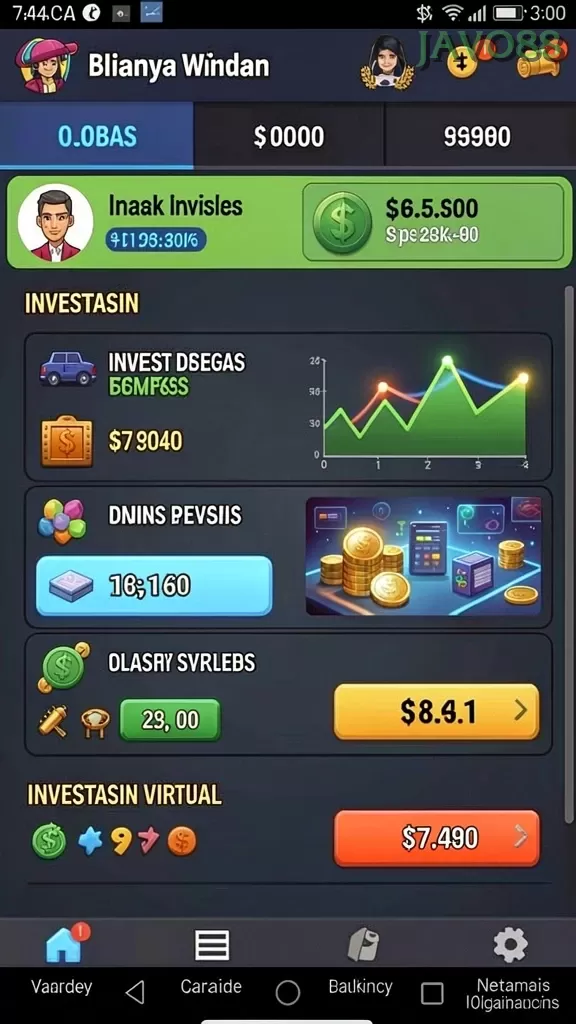 Cuplikan layar RP8 — menu navigasi