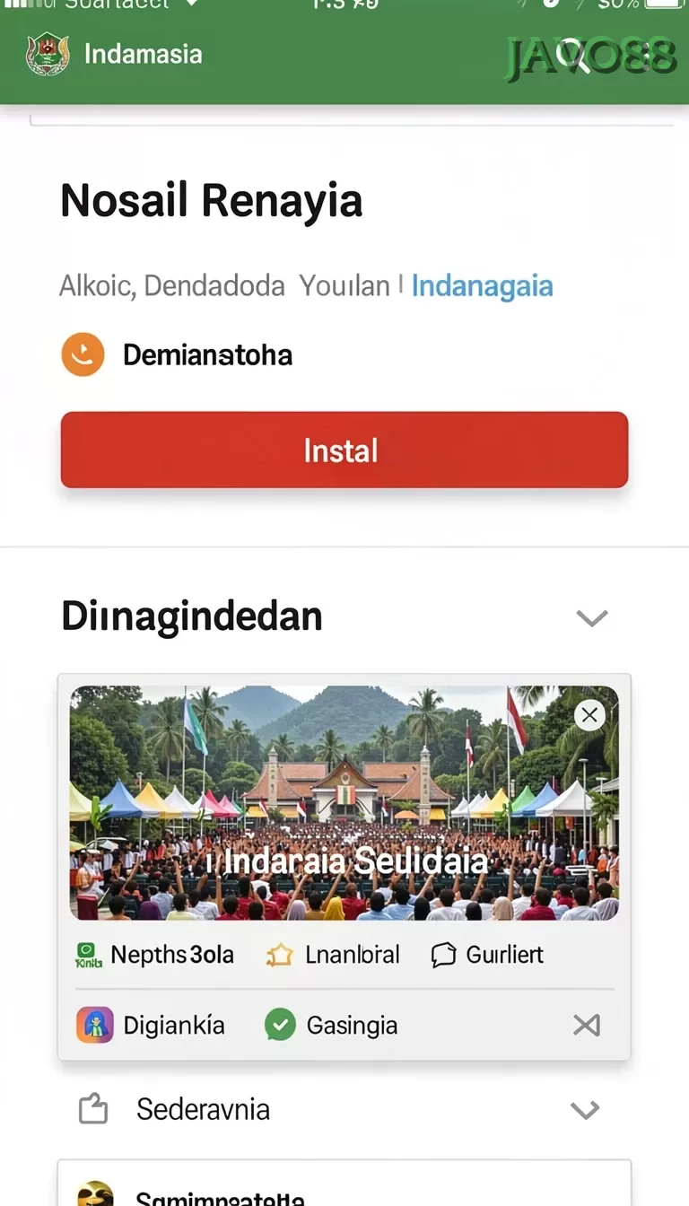Cuplikan layar MUSTANG77 — menu navigasi